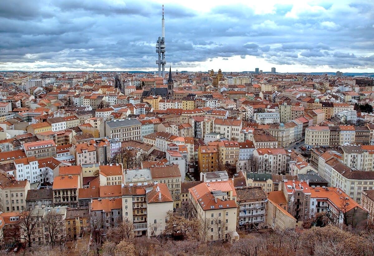 Žižkov neighborhood in Prague