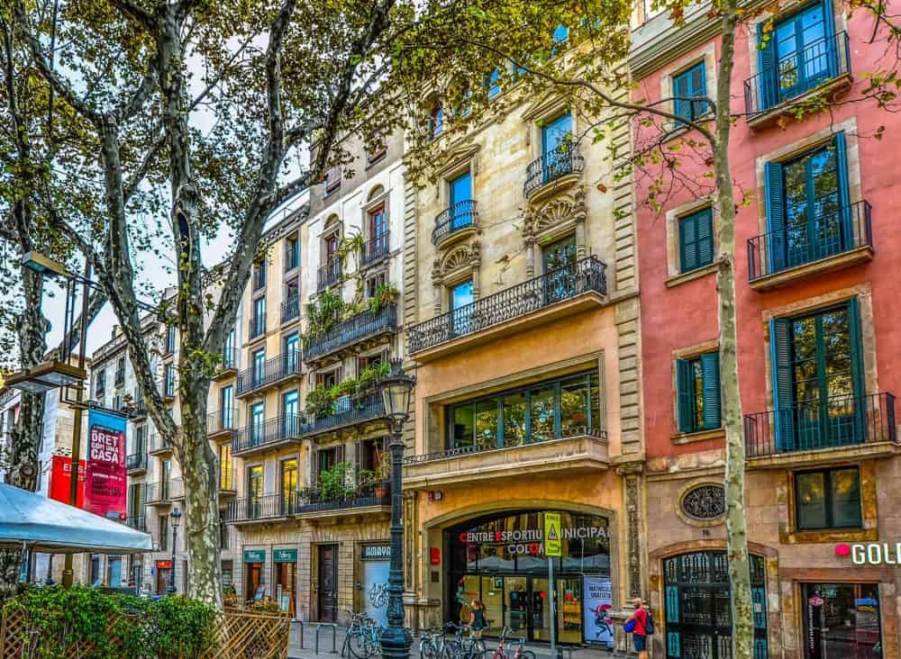 Eixample (Gaixample) neighborhood in Barcelona